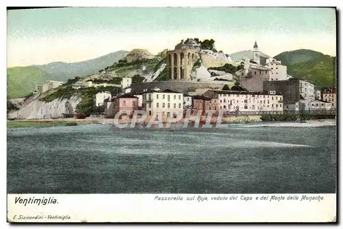 Cartes postales Ventimiglia Passerella Sul Roja Veduta Del Capo Del Monte Delle Monache