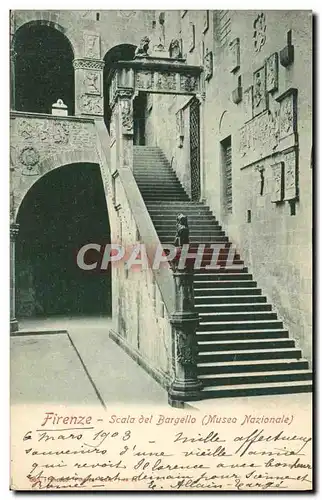 Ansichtskarte AK Firenze Scala Del Bargello Museo nazionale