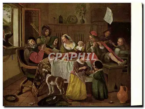 Cartes postales moderne Rijksmuseum amsterdam Jan Steen Het Vrolijk