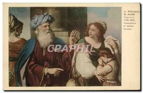 Cartes postales Il Ripudio Di Agar Guercino Di Brera Milano