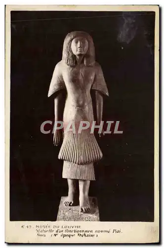 Cartes postales Musee Du Louvre Statuette d&#39un fonctionnaire nomme Piai Egypte