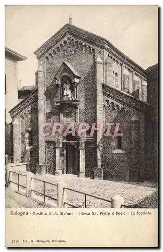 Cartes postales Bologna Basilica di S Stefano Chiesa Pietro la facciata