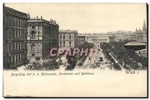 Cartes postales Burg Ring Mit K K Fotmuseen Parlament Und Rathhaus Wien I