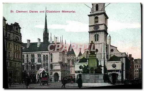 Cartes postales St Clement Danes And Gladstone Memorial