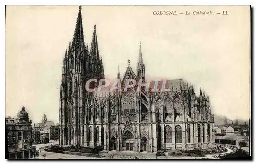 Ansichtskarte AK Cologne La Cathedrale