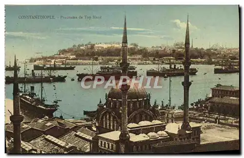 Cartes postales Constantinopte Panorama De Top Hane Turquie Bateaux