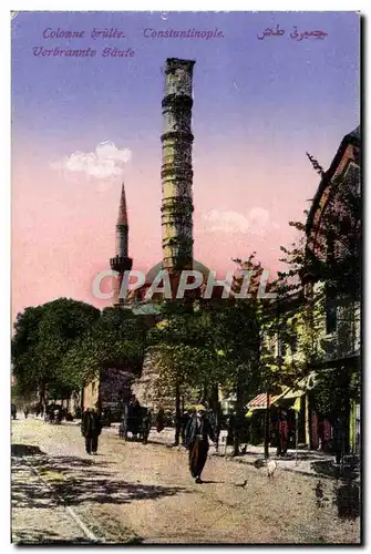 Cartes postales Colonne brulee Constantinople Turquie