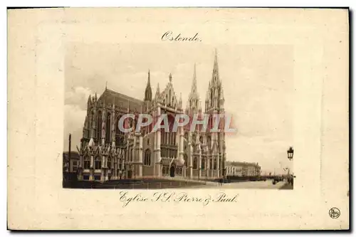 Cartes postales Ostende Eglise St Pierre Paul