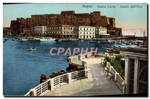 Ansichtskarte AK Napoli Santa Lucia Castel Dell&#39Ovo