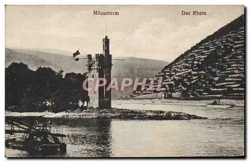 Cartes postales Mauseturm Der Rhein