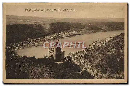 Cartes postales St Goarshausen Burg Katz Und St goar