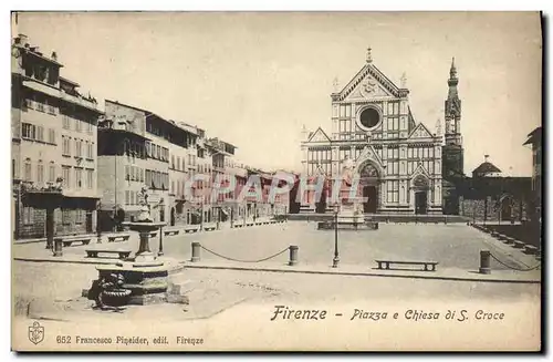 Cartes postales Firenze Piazza A Chiesa S Croce