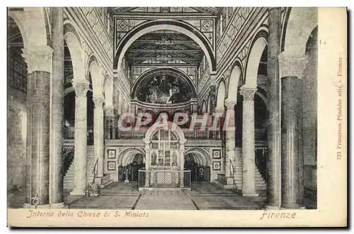 Ansichtskarte AK Interno Della Chiesa Di S Miniato Firenze