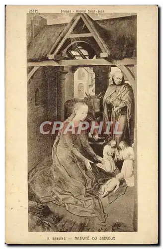 Cartes postales Bruges Hopital Saint Jean Memling Nativite De Sauveur