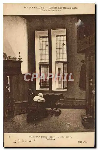 Cartes postales Bruxelles Palais Des Beeaux arts Koedyck Interieur