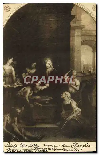 Cartes postales Santa Isabel Reina De Hungria Murillo Museo Del Prado