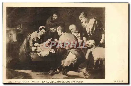 Cartes postales La adoracion De Los Pastores Murillo