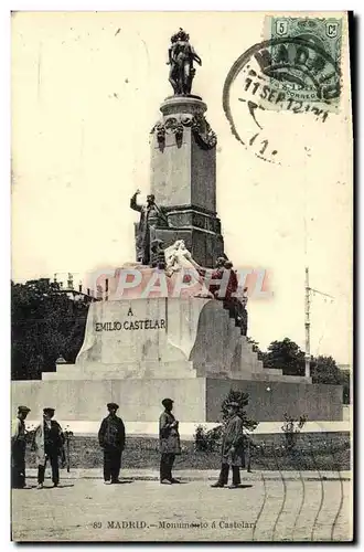 Cartes postales Madrid Monumento a Castleari