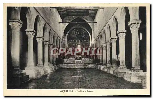 Ansichtskarte AK Aquileia Basilica Interno