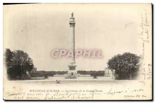 Cartes postales Boulogne Sur Mer La Colonne De La Grande Armee