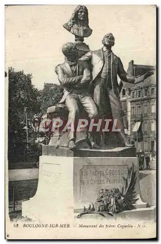 Cartes postales Boulogne Sur Mer Monument Des Freres Coquelin Moliere