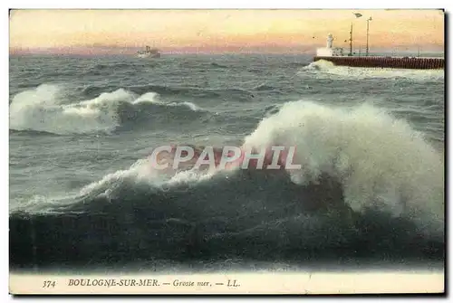 Cartes postales Boulogne Sur Mer Grosse Mer