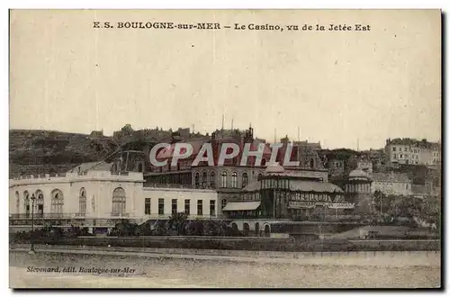 Cartes postales Boulogne Sur Mer Le Casino Vu De La Jetee Est