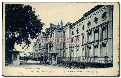 Cartes postales Boulogne Sur Mer Le Casino Entree Principale