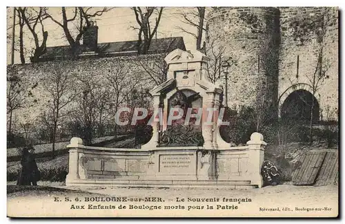 Cartes postales Boulogne Sur Mer Le Souvenir Francais Aux Enfants De Boulogne Morts Pour La Partie