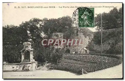 Cartes postales Boulogne Sur Mer La Porte Des degres et le souvenir francais