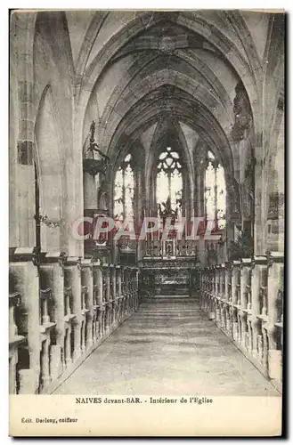 Cartes postales Naives Devant Bar Interieur De l'Eglise