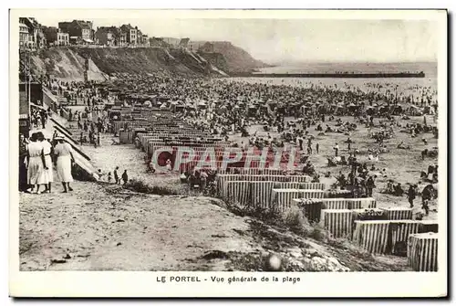 Ansichtskarte AK Le Portel Vue Generale De La Plage