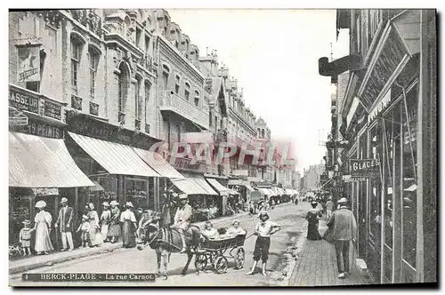 Ansichtskarte AK Berck Plage La Rue Carnot Voiture Anes Mule