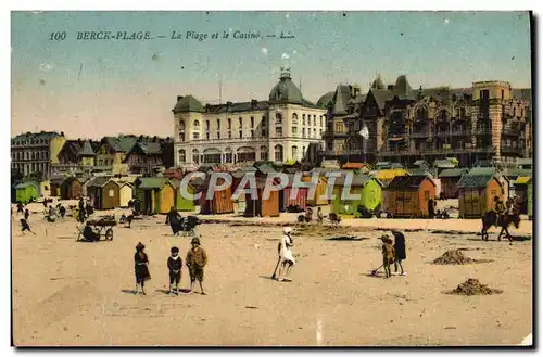 Cartes postales Berck Plage La Plage Et Le Casino