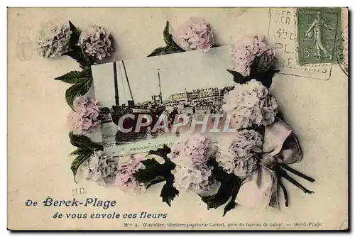 Cartes postales Berck Plage Je Vous Envoie Ces Fleurs