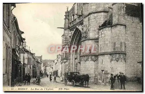 Cartes postales Moret La Rue De l&#39Eglise