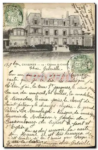 Cartes postales Chaumes Chateau De Crenille