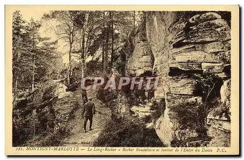 Cartes postales Montigny Marlotte Le Long Rocher Rocher Baudelaire et sentier de l&#39enfer de Dante