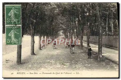 Ansichtskarte AK Melun Sous Bois Promenade Du Quai De l&#39Almont