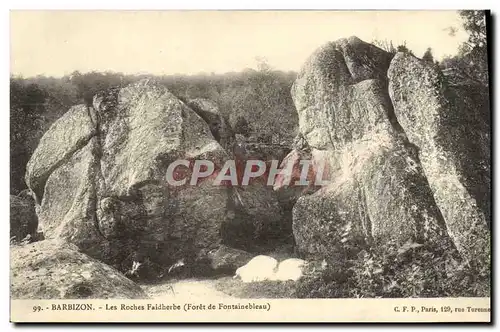 Cartes postales Barbizon Les Rocher Faidherbe Foret de Fontainebleau