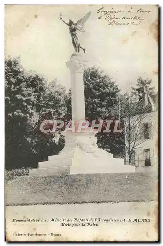 Ansichtskarte AK Monument Eleve A La Memoire Des Enfants De l&#39Arrondissement De Meaux Morts pour la patrie