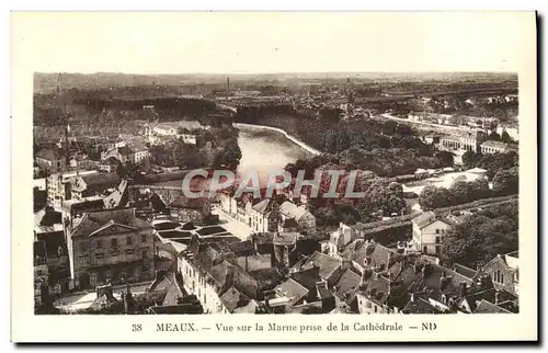 Ansichtskarte AK Meaux Vue Sur La Marne Prise De La Cathedrale