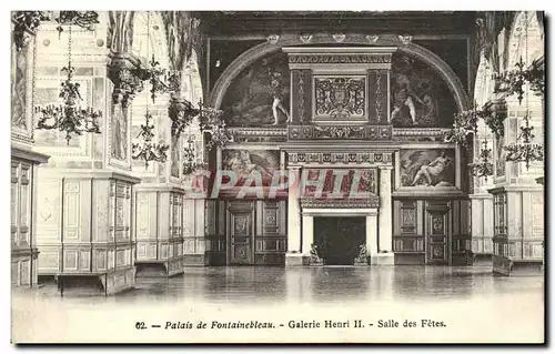 Cartes postales Palais De Fontainebleau Galerie Henri Salle Des Fetes