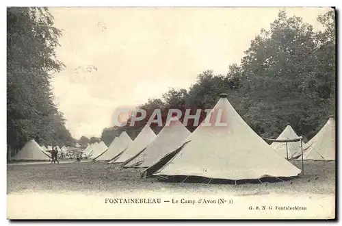 Cartes postales Fontainebleau Le Camp d&#39Avon Militaria