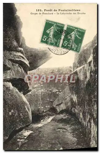 Cartes postales Fontainebleau Foret de Gorges de Franchard Le labyrinthe des Druides