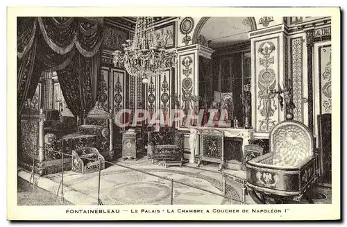 Cartes postales Fontainebleau Le Palais La chambre a coucher de Napoleon 1er