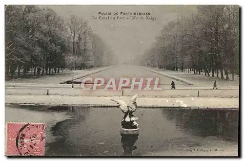 Cartes postales Fontainebleau Palais Du parx Effet de neige