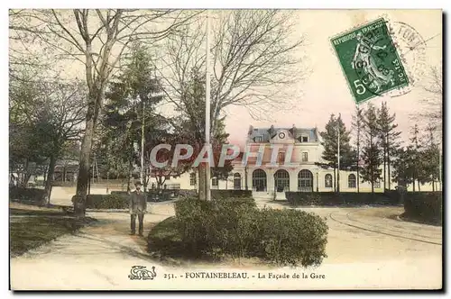 Cartes postales Fontainebleau La Facade de la Gare