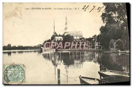 Cartes postales Enghien les Bains Le Casino et le Lac