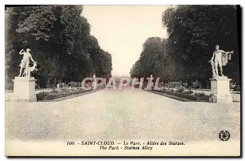 Cartes postales Parc de Saint Cloud Le Parc Allees Des Statues
